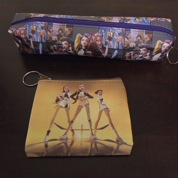 K Pop Demon Hunters Vinyl Pencil Case and Coin Purse/Pouch - Picture 1 of 6